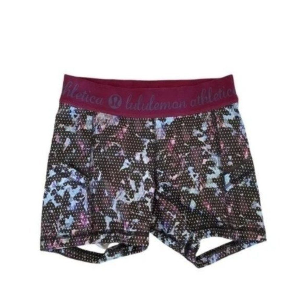 Lululemon What The Sport Short Floral and Purple Size 4